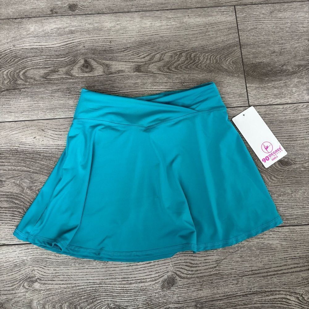 90 Degree By Reflex Women's Aqua Skater Skirt